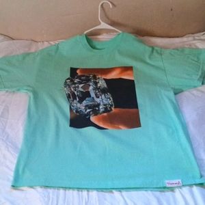 Diamond Supply XL men aqua green t-shirt